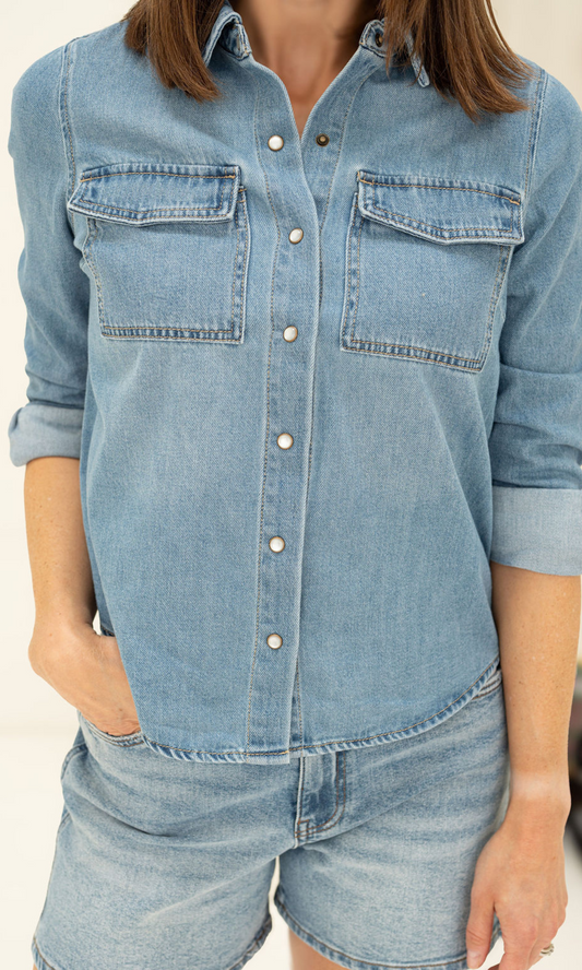 Denim Shirt with Pockets