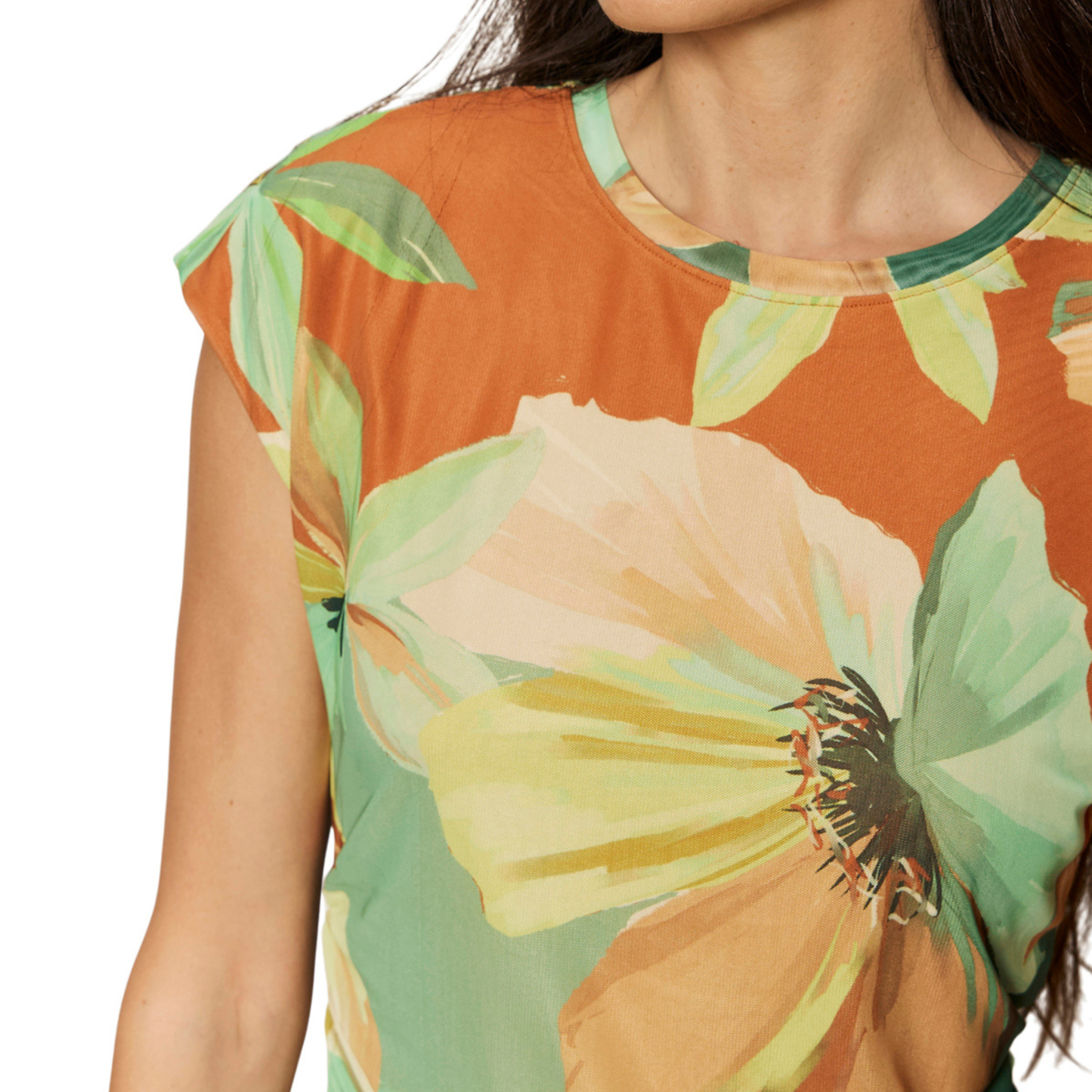 When In Doubt Mesh Midi Dress