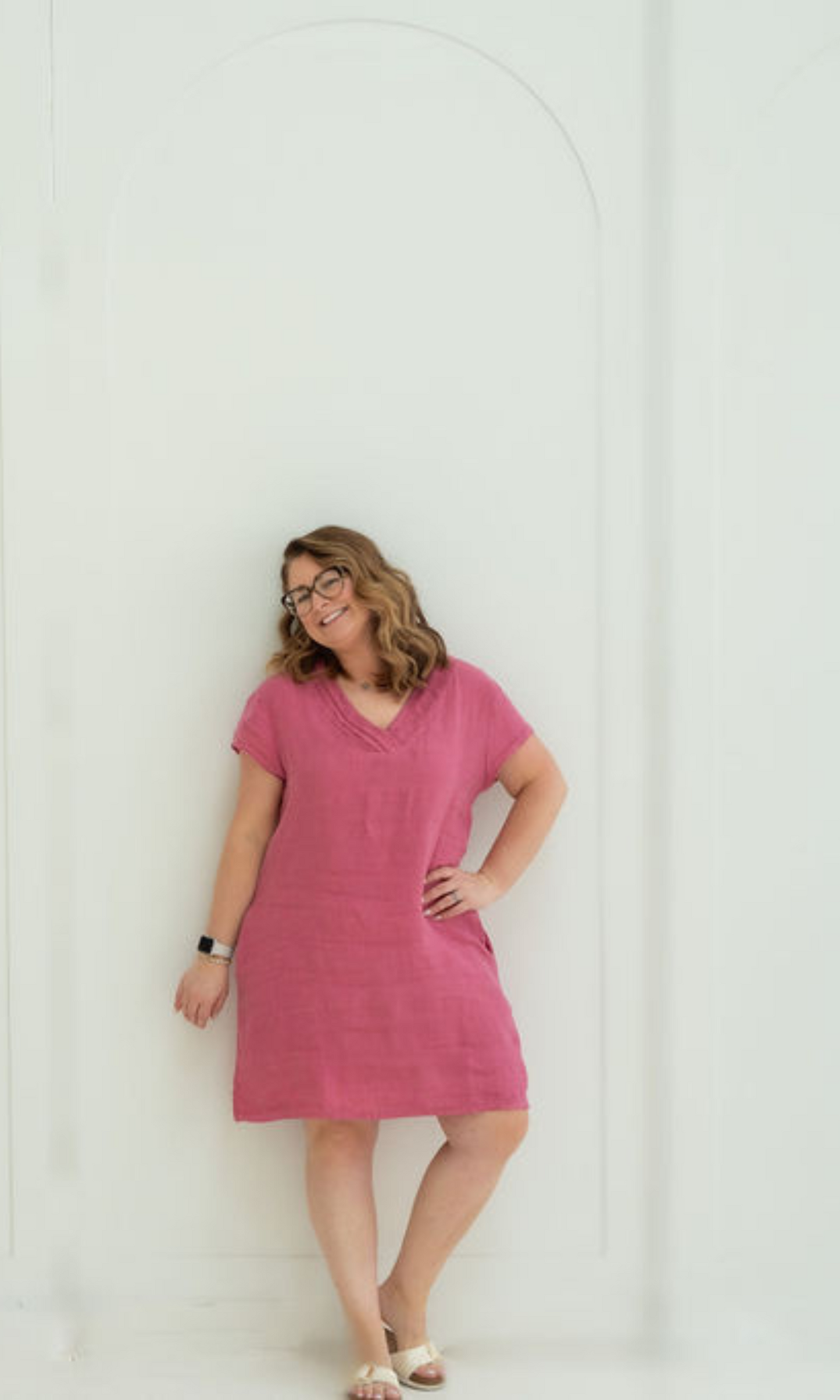 Strawberry Linen Dress