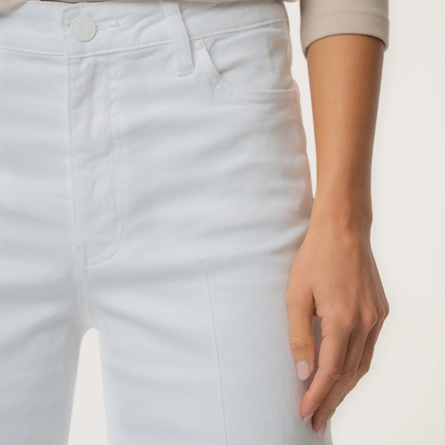 Meg High Rise Wide Leg - Optic White