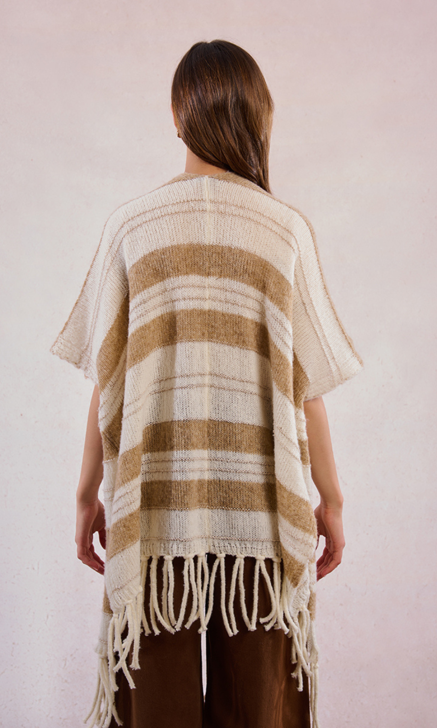 Open Fringed Poncho