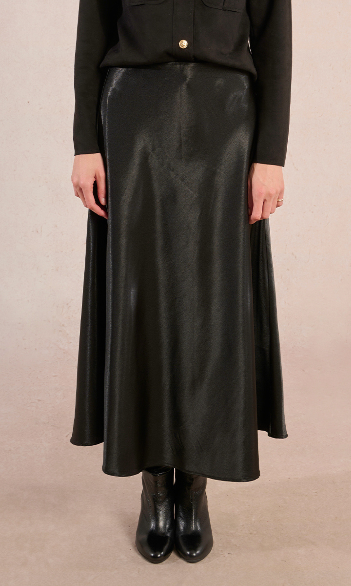 Long Satin Skirt