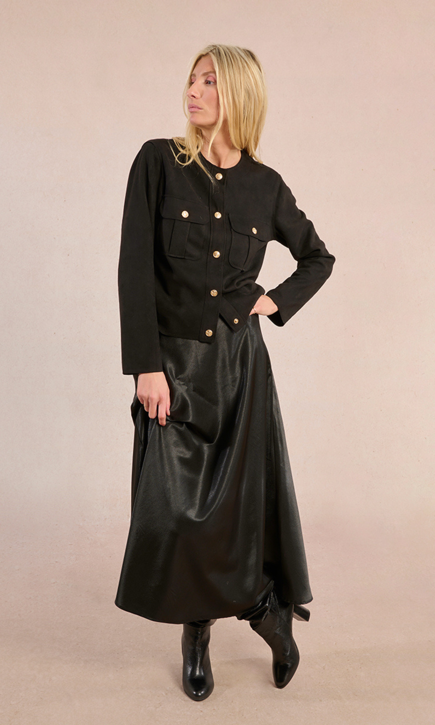Long Satin Skirt