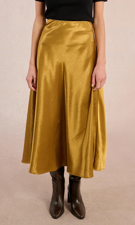 Long Satin Skirt