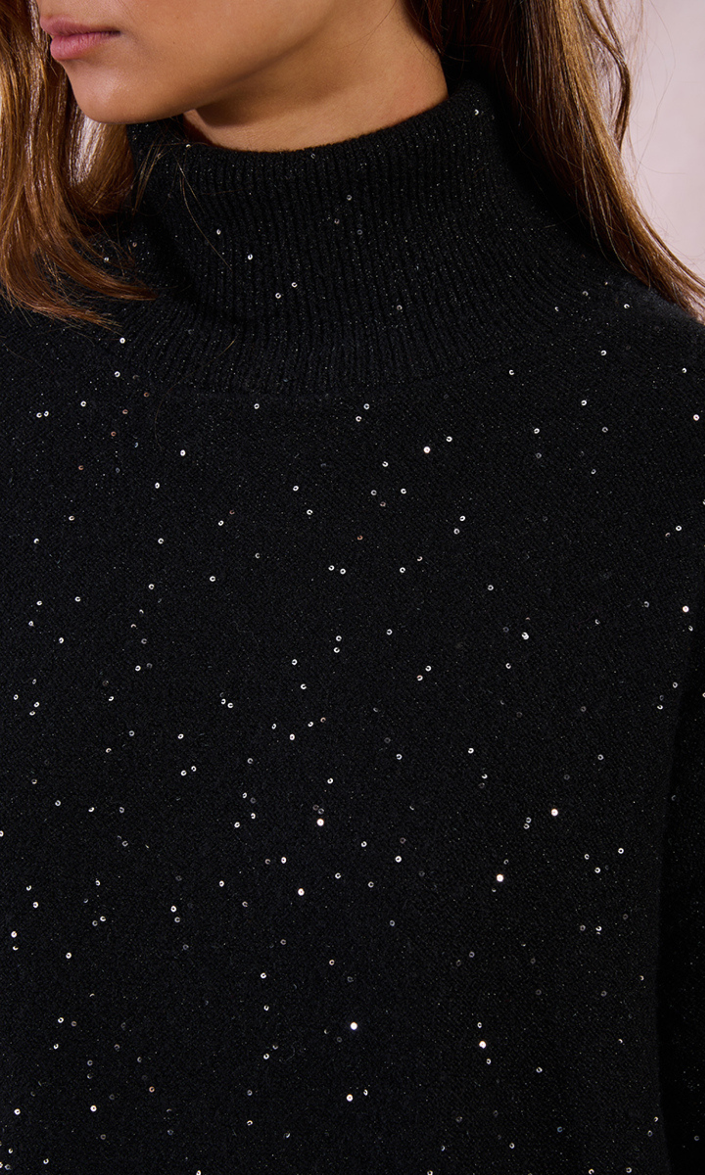 Oversized Knit and Sequin Sweater