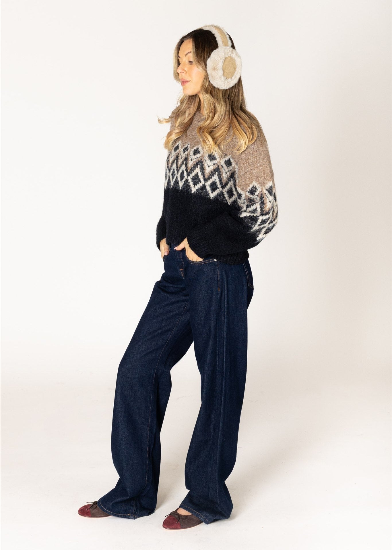 Aria Fair Isle Crew Sweater