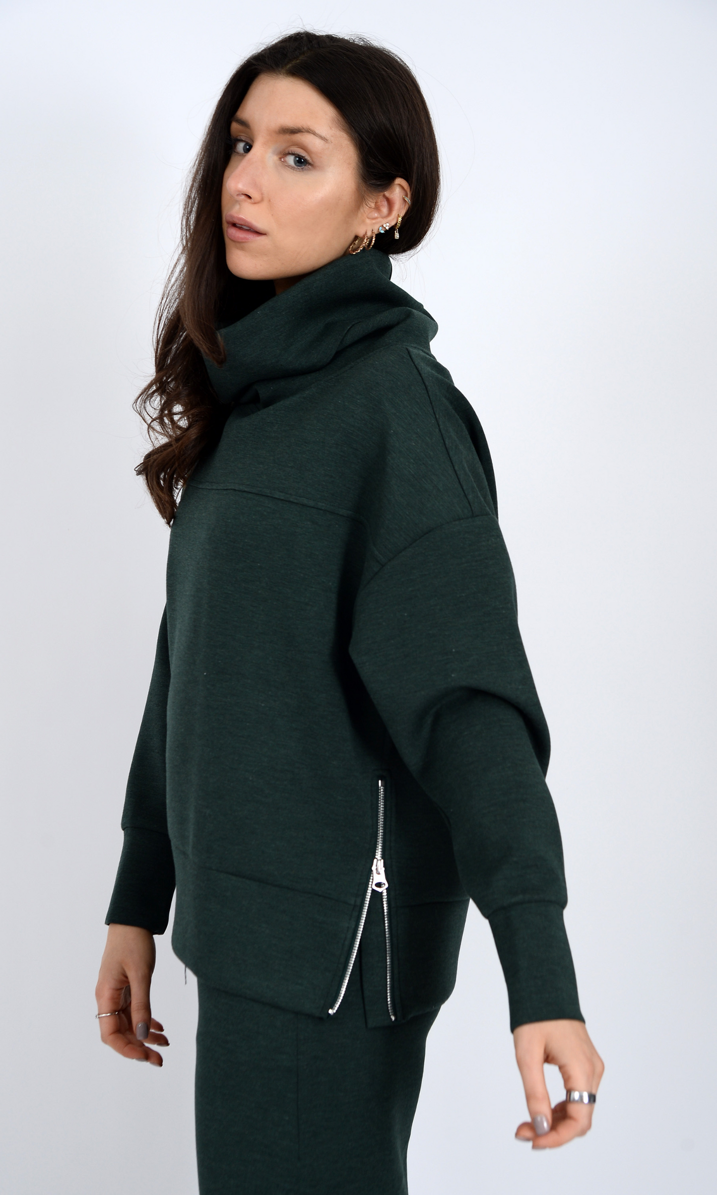 Fillana Mel Soft Knit Foldover Collar Top