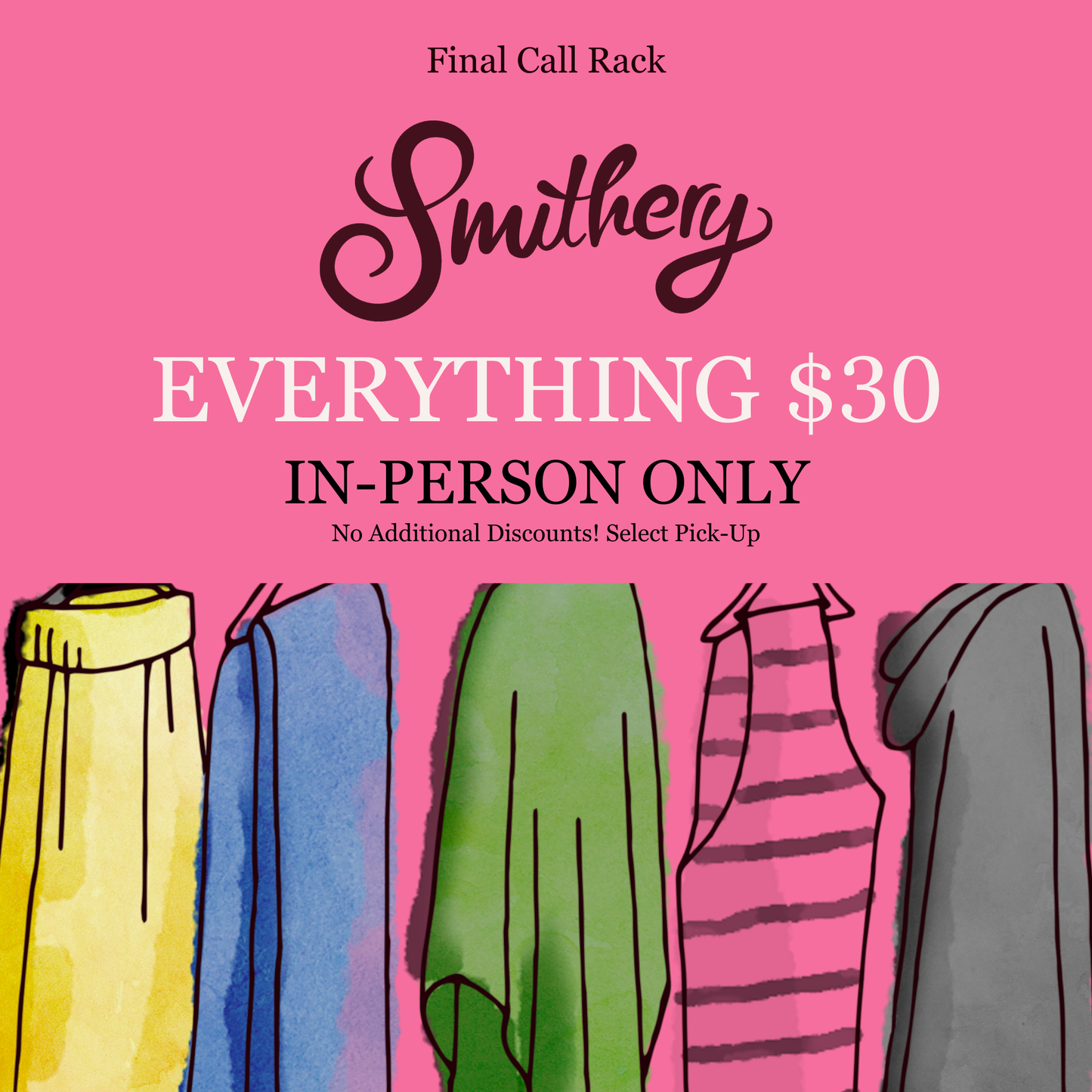 FINAL CALL RACK — Each piece is $20