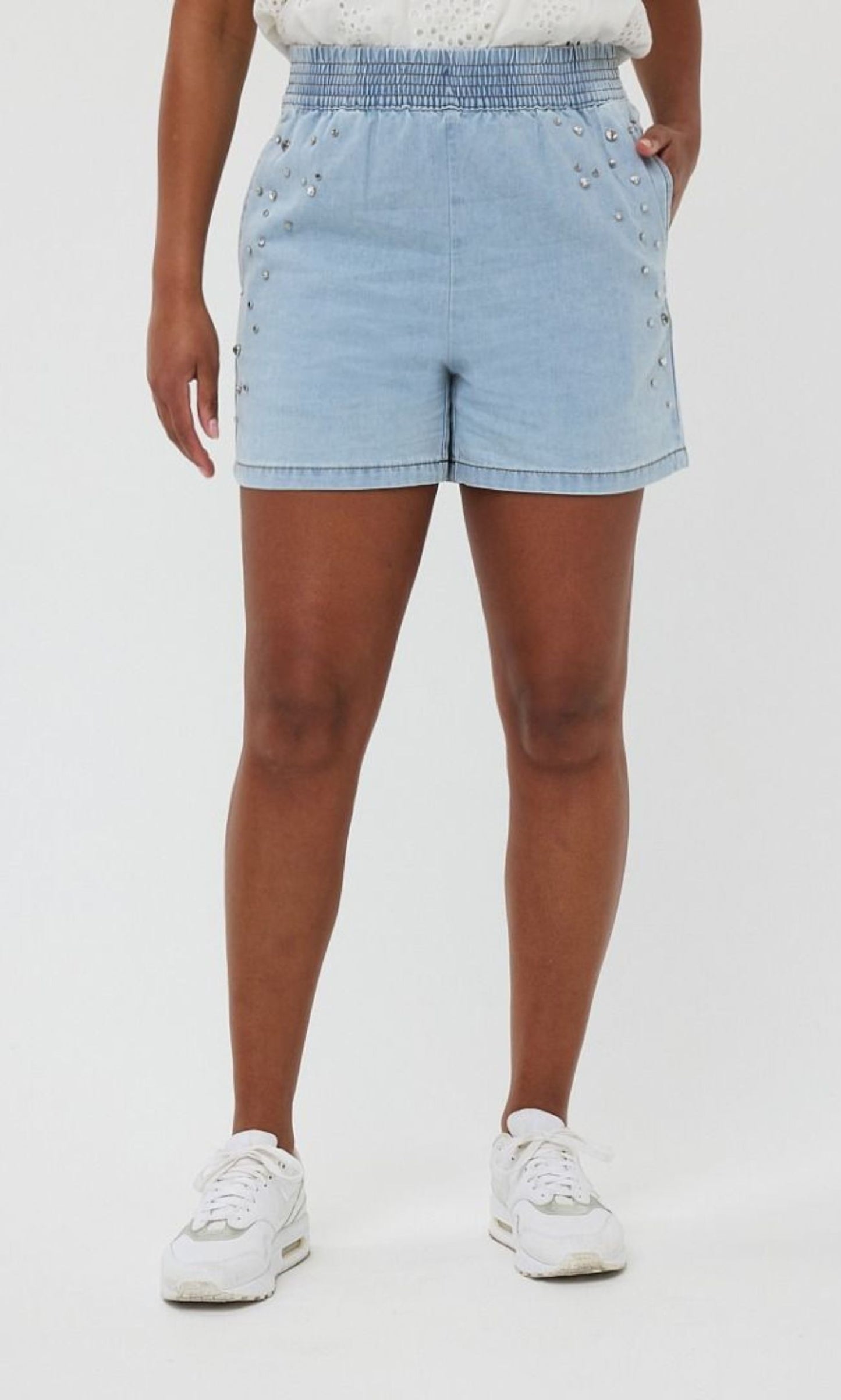 Embellished Denim Shorts