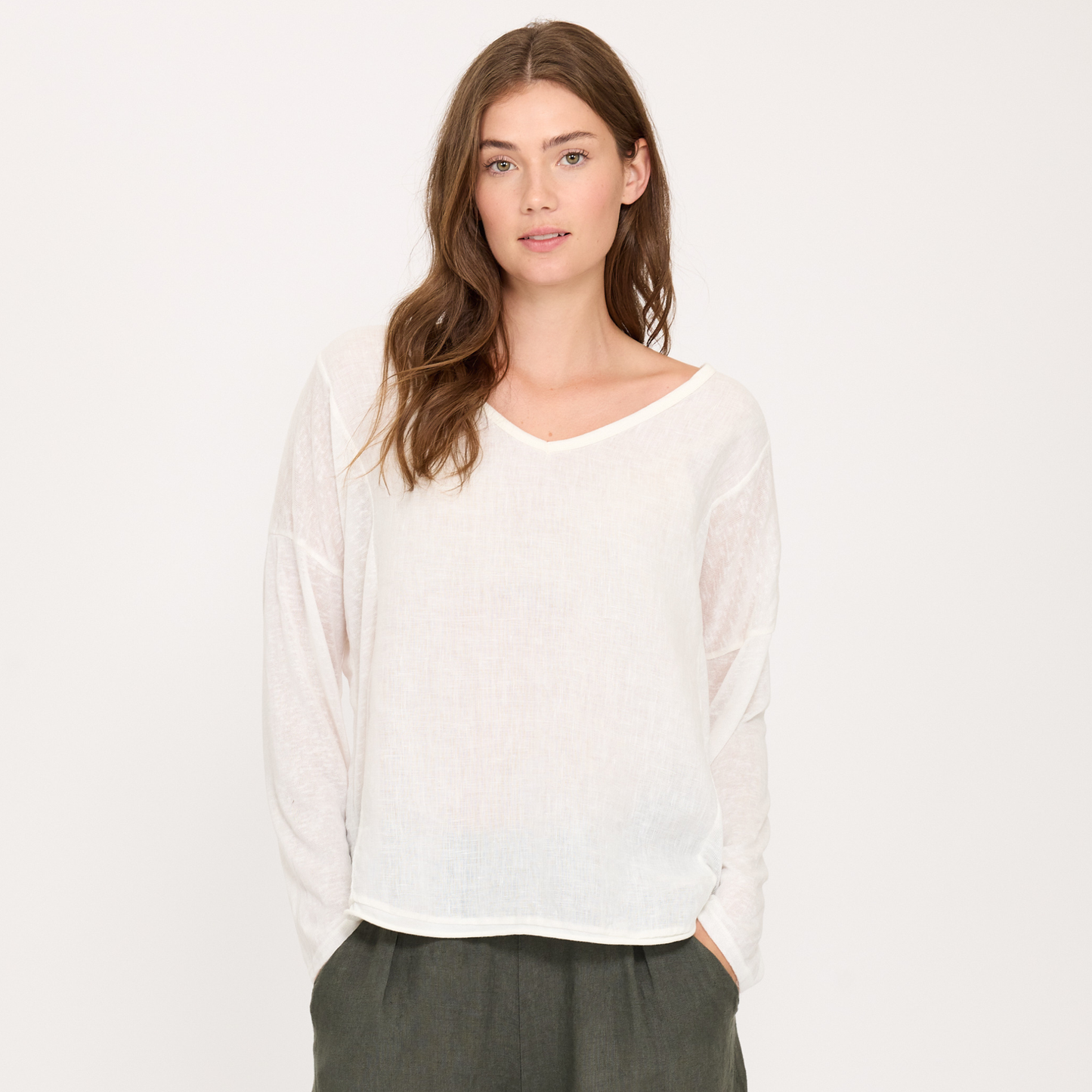 Long Sleeve V Top