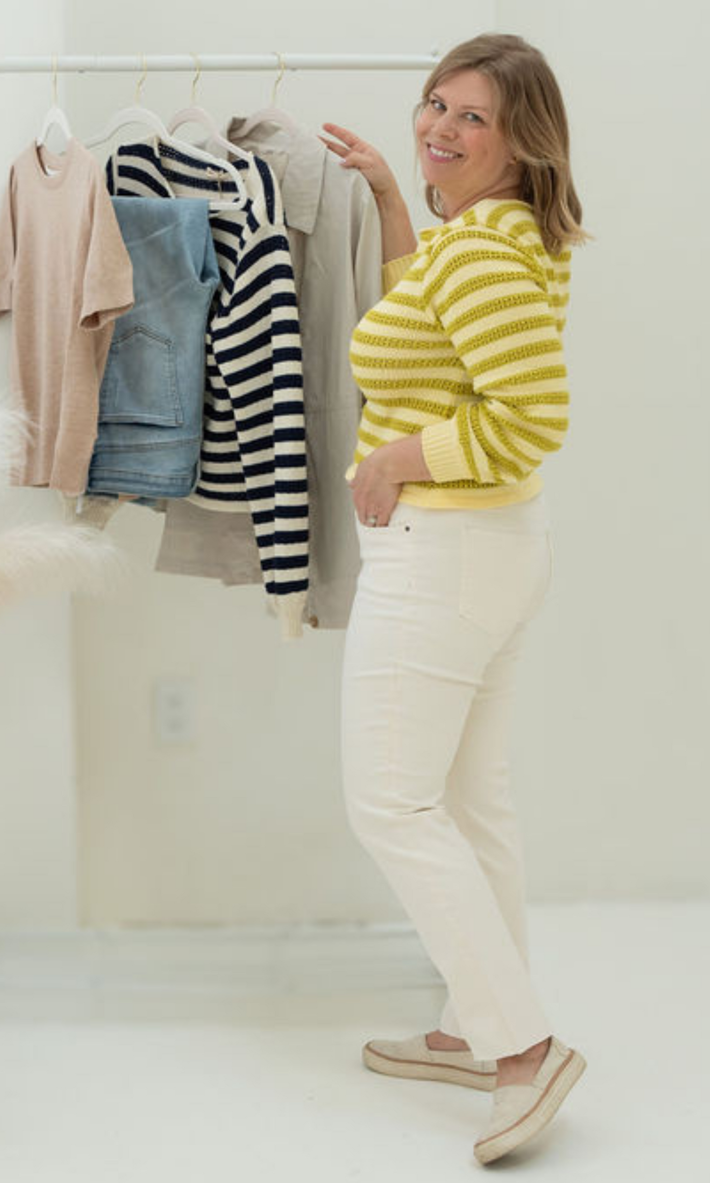 Reese High Rise Fab Ab Ankle Straight Raw Hem - Ecru