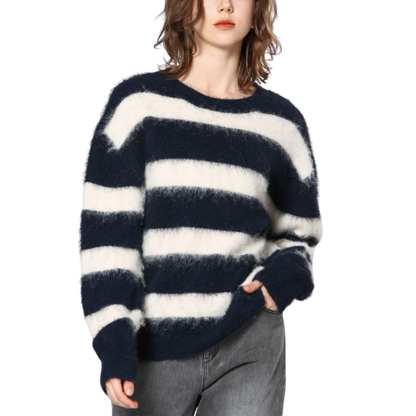 Navy Striped Sweater
