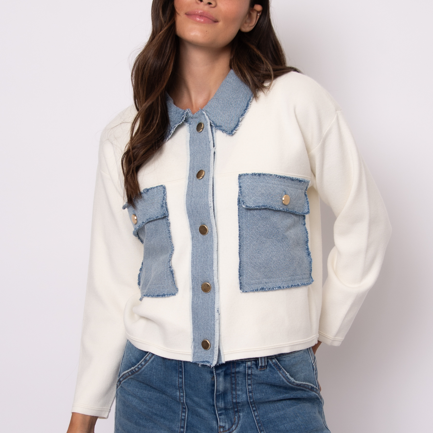 Avril Two-Tone Button-Up (Pre-Sale)