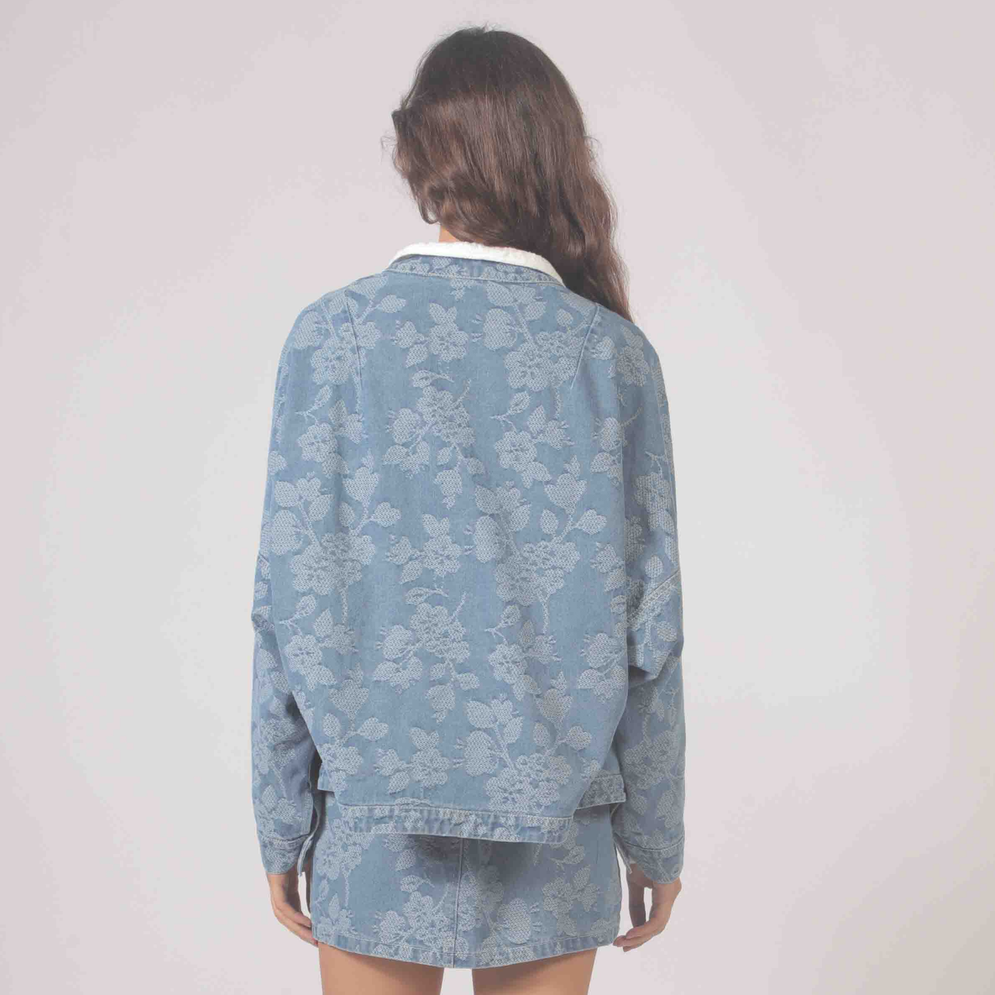 Denim Flowers Jacket