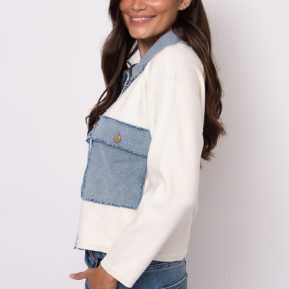 Avril Two-Tone Button-Up (Pre-Sale)