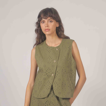 Provence Eyelet Vest