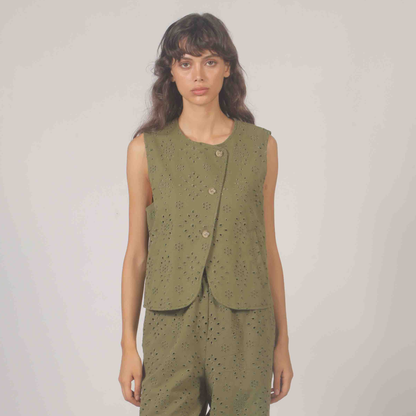 Provence Eyelet Vest