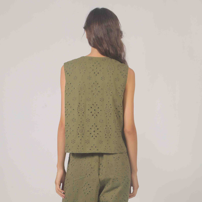Provence Eyelet Vest