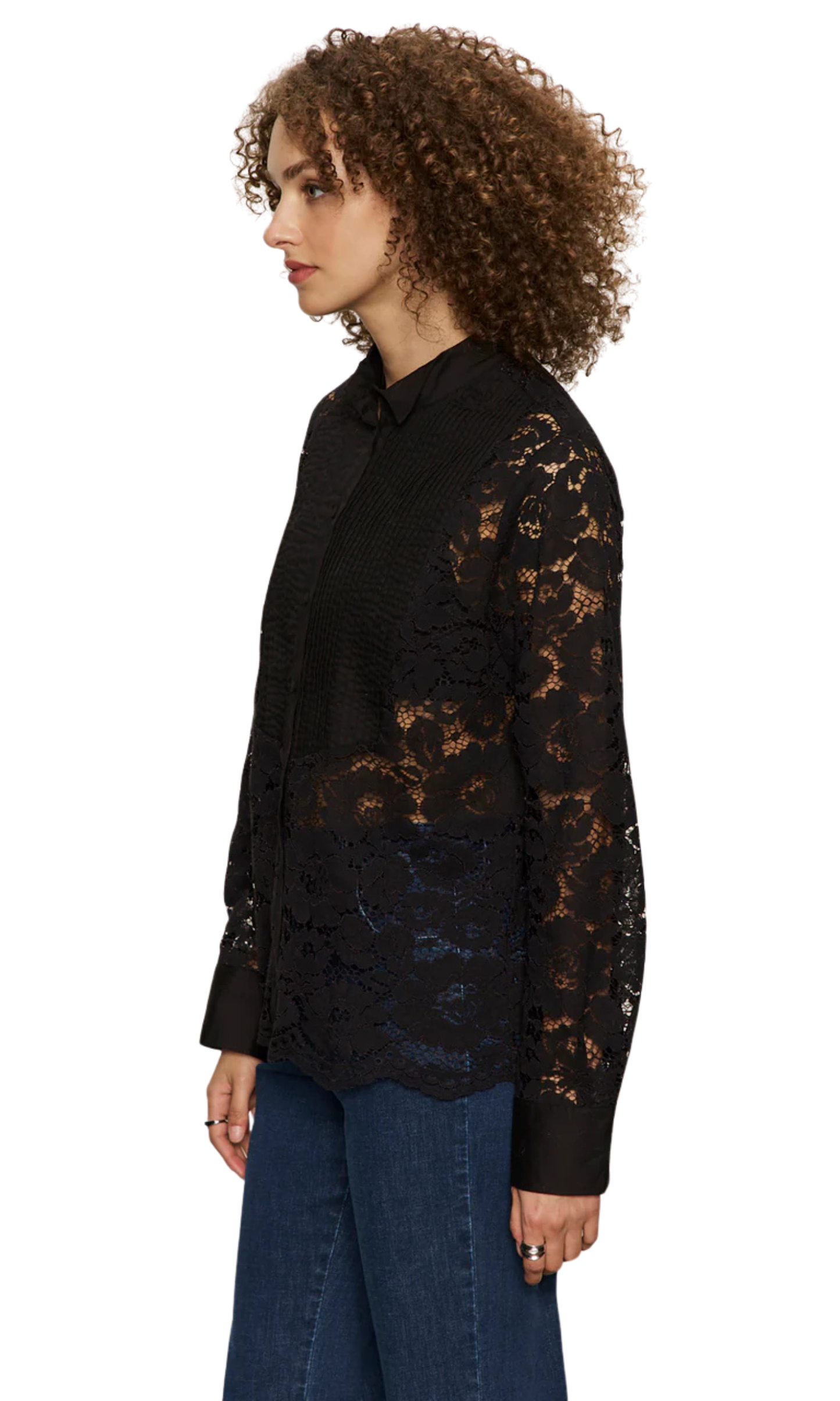 Serendipity Lace Tuxedo Shirt