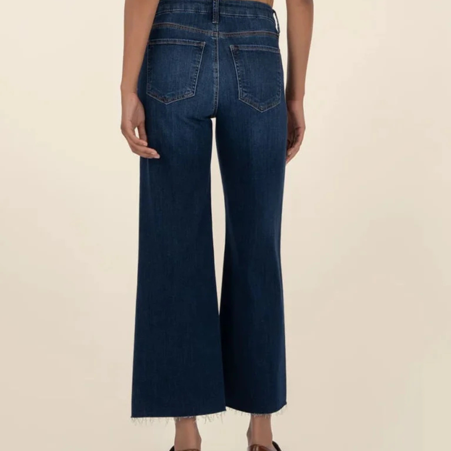 Meg High Rise Wide Leg Raw Hem