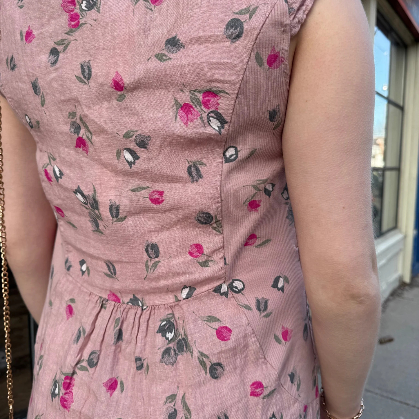 Rose Linen Dress