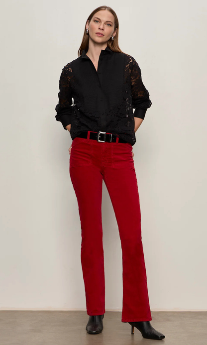 Velveteen Brook Bootcut (Cherry Lacquer)