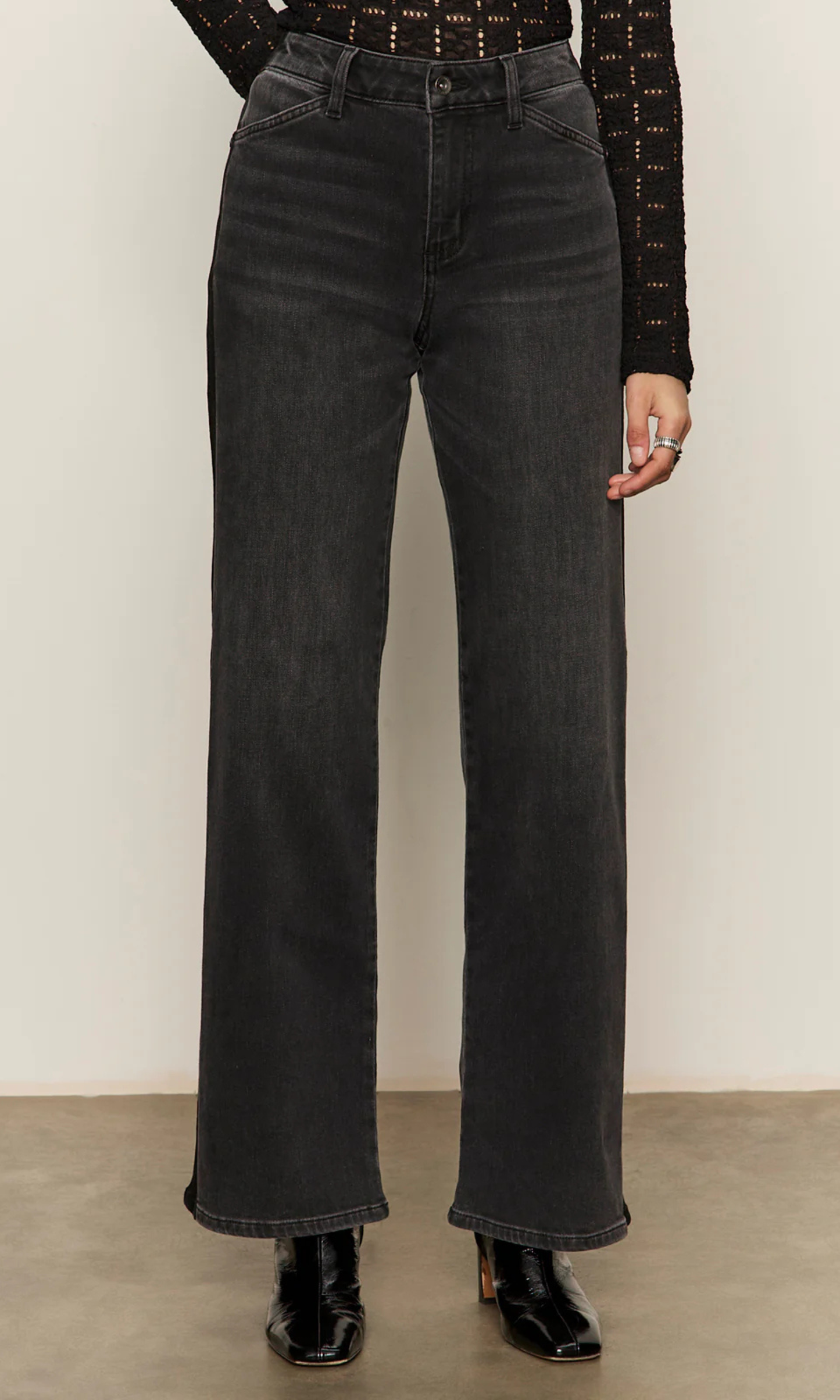 Tuxedo Relaxed Straight Black-Tie Jeans
