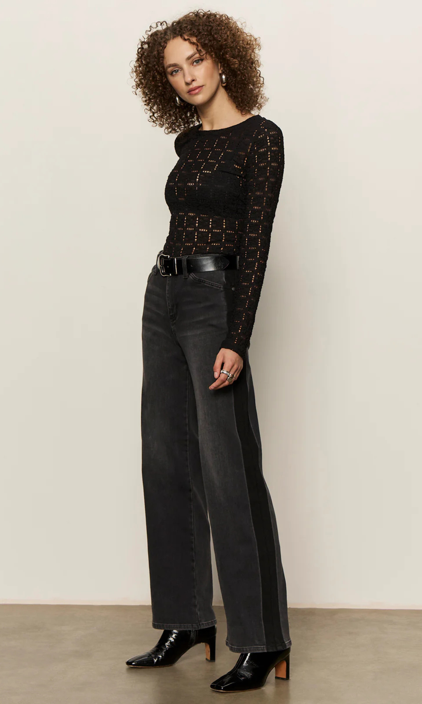 Tuxedo Relaxed Straight Black-Tie Jeans