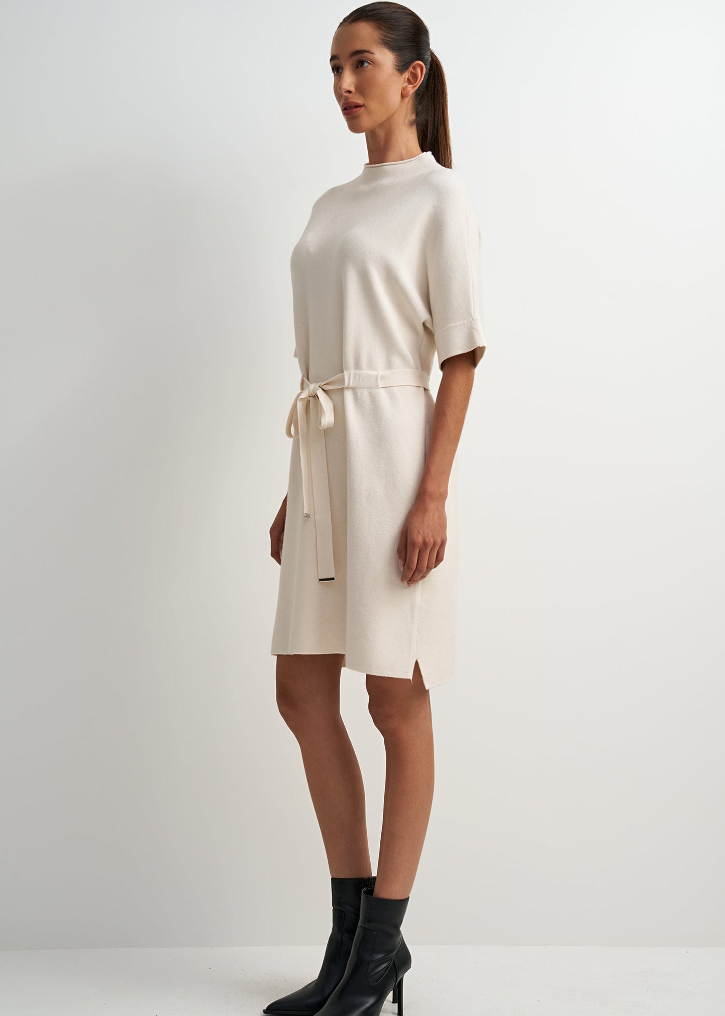 Camille Belted Knit Dress
