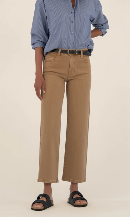 Charlotte High Rise Wide Leg W/ Regular Hem - Caramel
