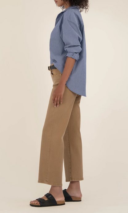 Charlotte High Rise Wide Leg W/ Regular Hem - Caramel