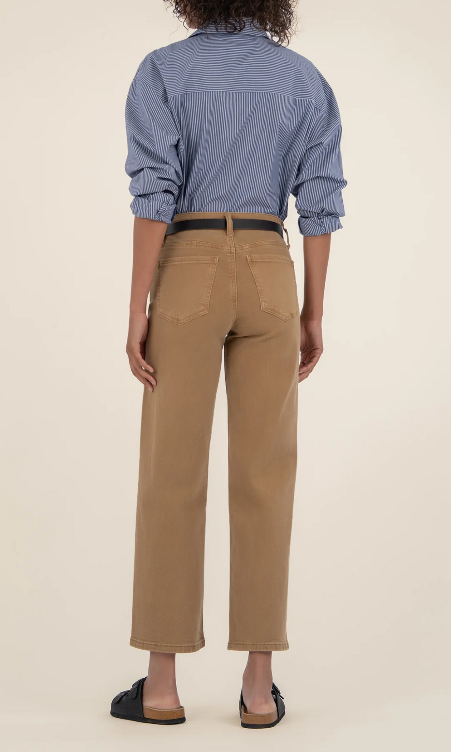 Charlotte High Rise Wide Leg W/ Regular Hem - Caramel