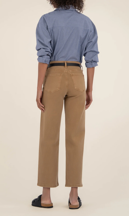 Charlotte High Rise Wide Leg W/ Regular Hem - Caramel
