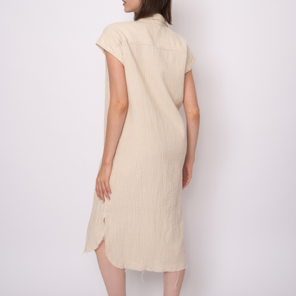 Aira Stripe Gauze Shirt Dress