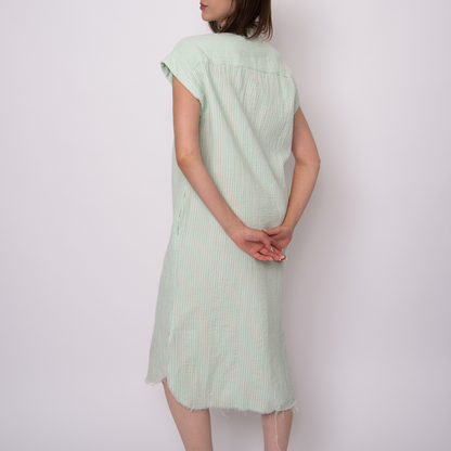 Aira Stripe Gauze Shirt Dress