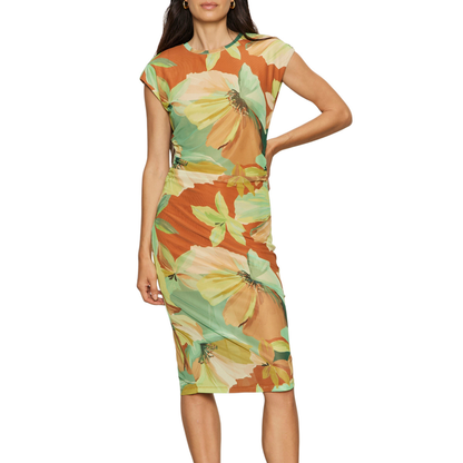 When In Doubt Mesh Midi Dress