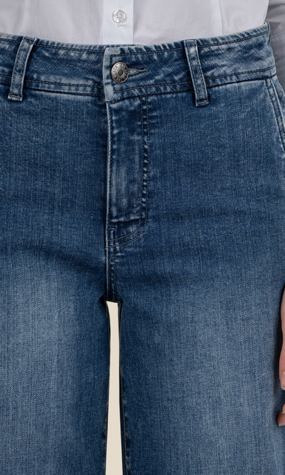 Jean High Rise Fab Ab Wide Leg & Slashed Pockets - Dignity