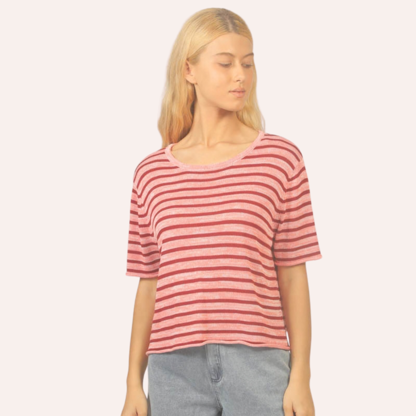 Sunset Stripe Relaxed Tee
