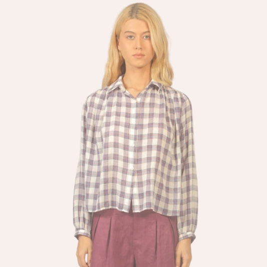 Violet Gingham Shirt
