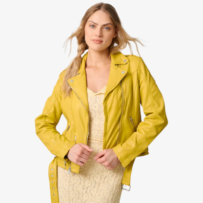 Wild Leather Jacket - Amber Haze