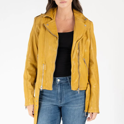 Wild Leather Jacket - Amber Haze