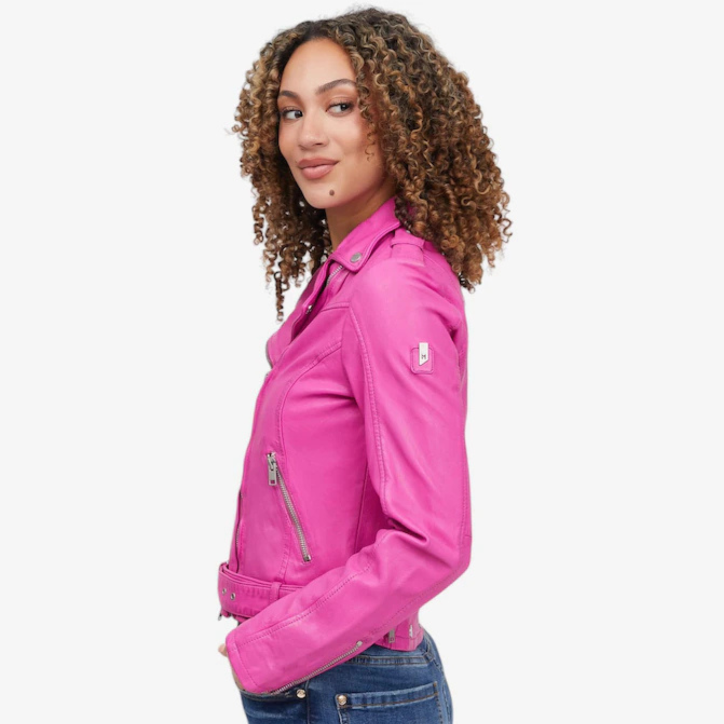 Wild Leather Jacket - Electric Fuchsia