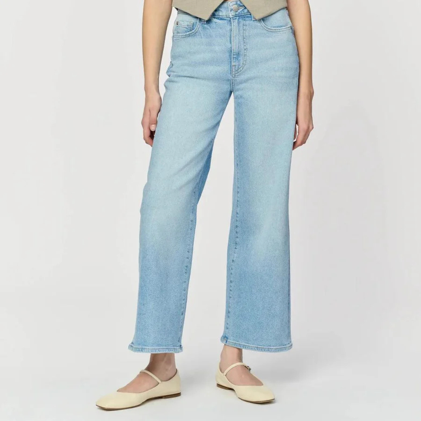 ICN Cropped Wide Leg Jeans