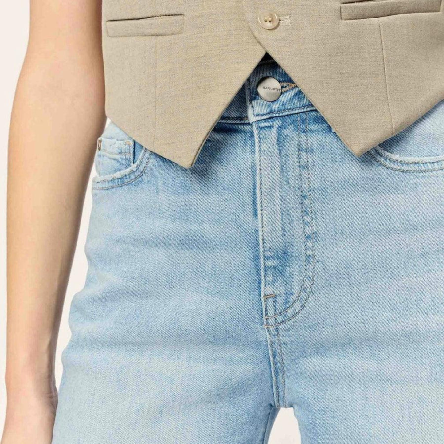 ICN Cropped Wide Leg Jeans