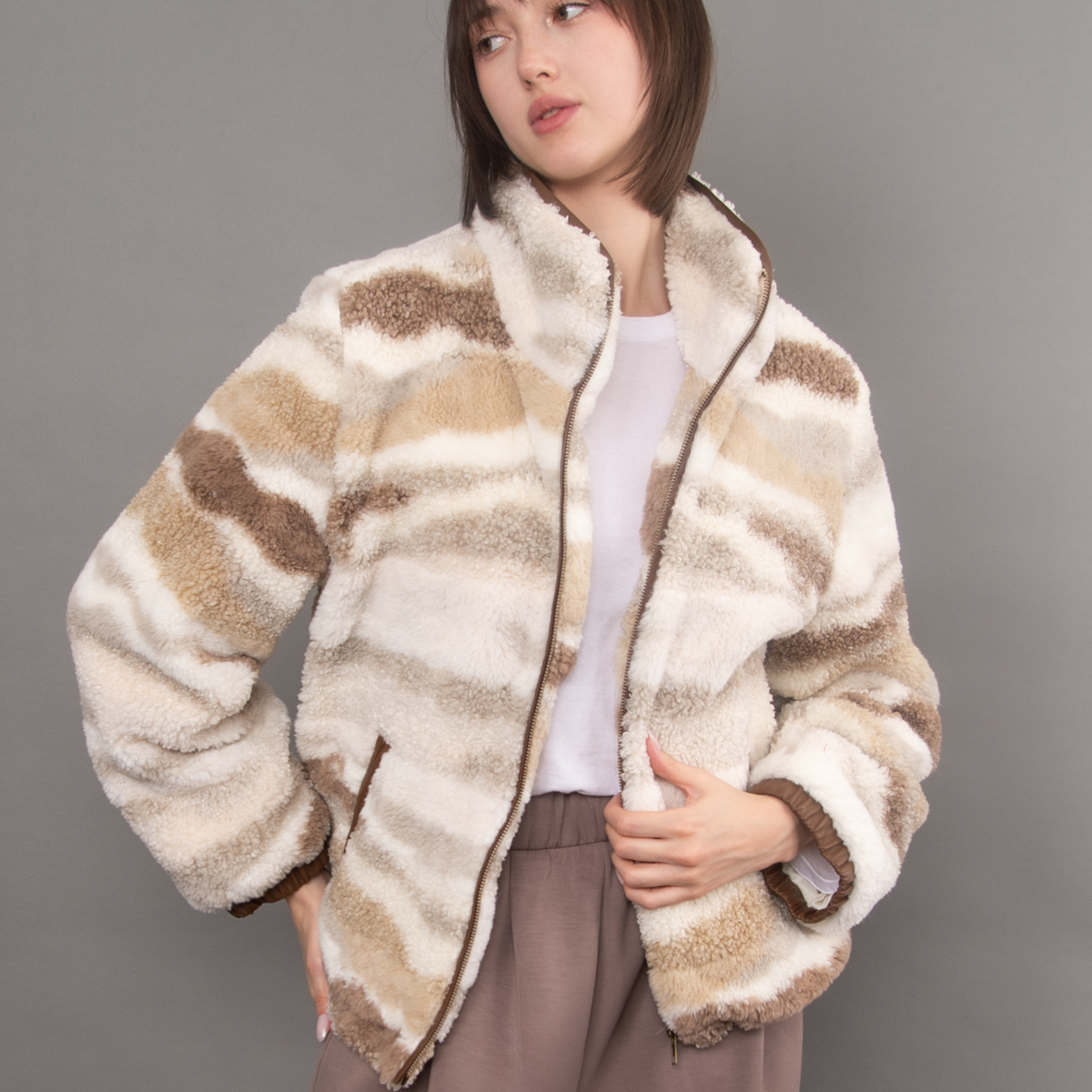Jane Full-Zip Sherpa Jacket