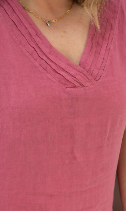 Strawberry Linen Dress