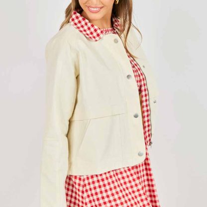 Teacup Gingham Barn Jacket