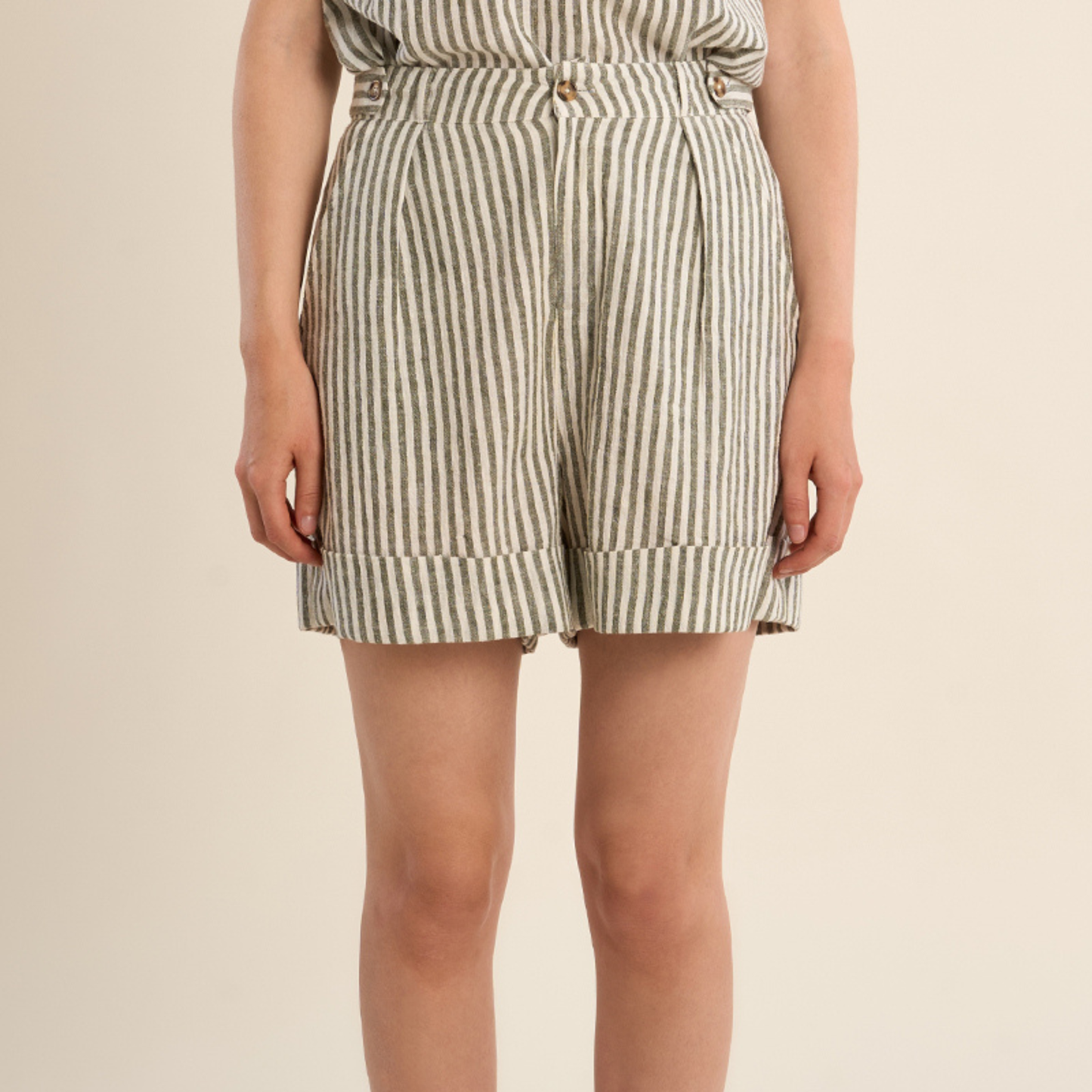 Tailored Striped Shorts