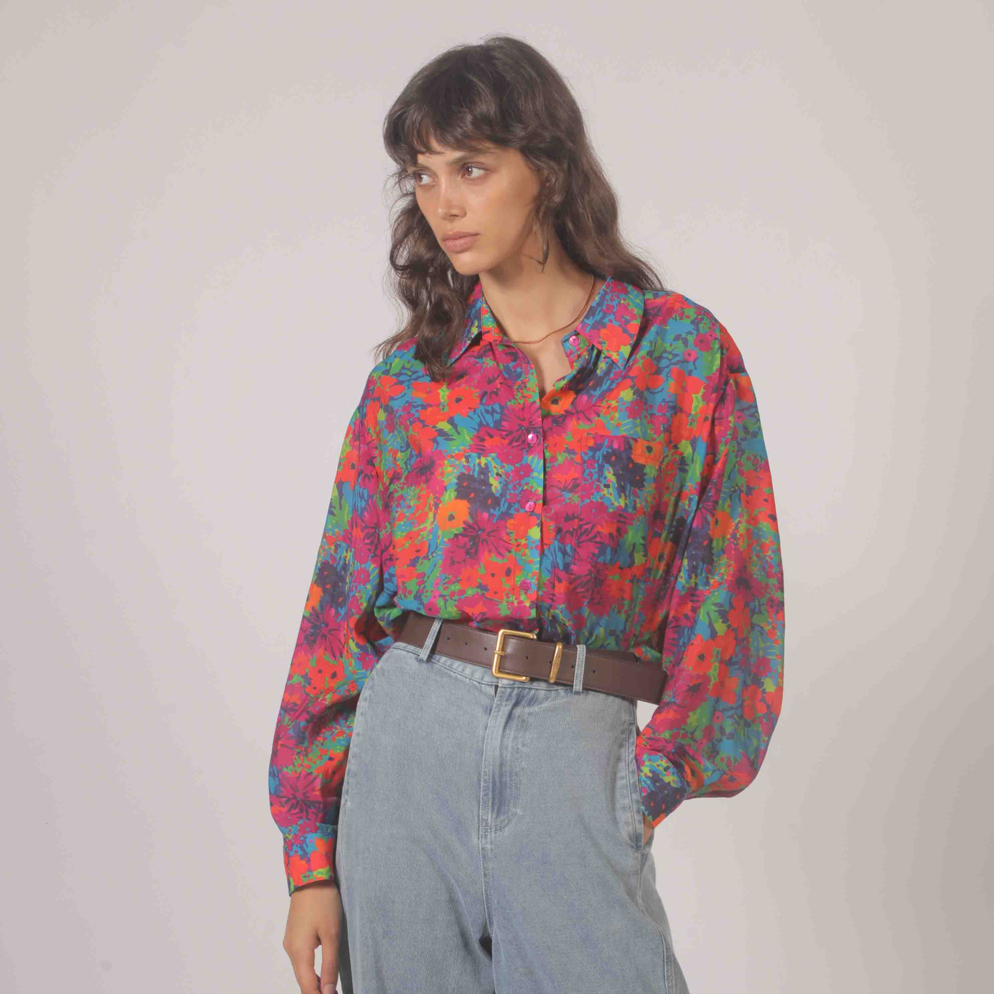 Monet Floral Button-Up Shirt