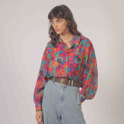 Monet Floral Button-Up Shirt